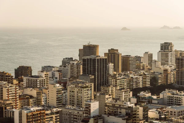 Skyline Apartment Buildings Ipanema District Ocean View Horizon Rio Janeiro — Fotografia de Stock