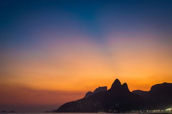 Sunset Ipanema Beach Rio Janeiro Brazílie — Stock fotografie