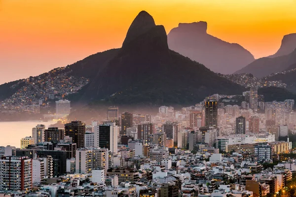 Brezilya Nın Rio Janeiro Şehrinde Gün Batımına Kadar Ipanema Leblon — Stok fotoğraf
