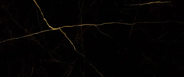 黄色の静脈を持つ黒い大理石の背景 — ストック写真