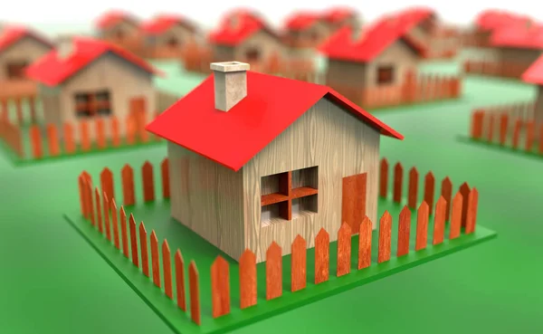 Энергосберегающая Концепция Пассивных Деревянных Домов — стоковое фото