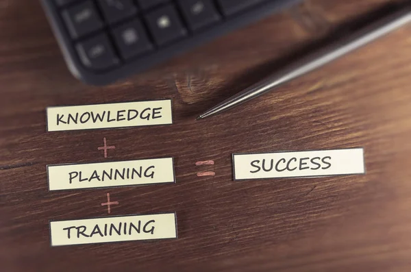 Wiedzy Planowania Szkolenia Jest Ścieżka Sukcesu — Zdjęcie stockowe