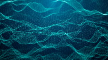 Nanoteknoloji kafes dalgalar yapısı. Teknoloji arka plan.