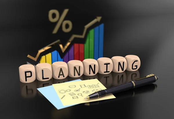 Verslag Financiële Planning Visie Concept — Stockfoto