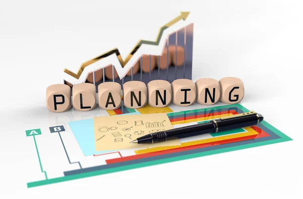 Verslag Financiële Planning Visie Concept — Stockfoto