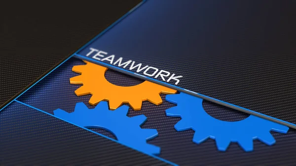 Teamwork gears metaphor idea — Stock Photo, Image