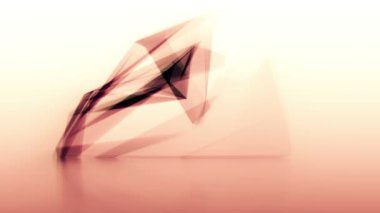 Yansıma ile çokgen soyut animasyonlu arka plan. 4k Uhd döngü video.