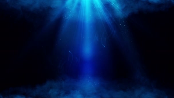 魔法の謎の煙とほこりと青いビーム Uhd アニメーションの背景 — ストック動画