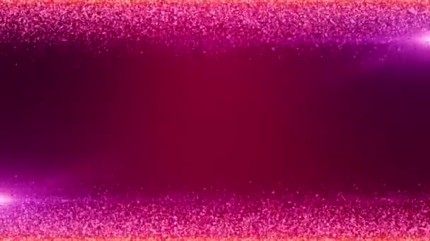 闪闪发光的冰品红色浪漫瀑布3D循环动画 — 图库视频影像