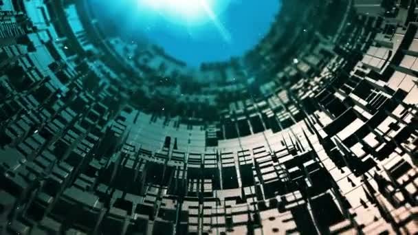 공간에 플라이비 우주선 Uhd 애니메이션 비디오 — 비디오