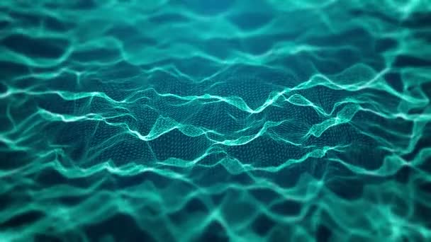 Mesh Vector Waves Structure Technology Abstract Background Video Animation Loop — Stock Video