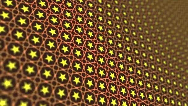 Elvont Kaleidoszkóp Háttér Varrat Nélküli Hurok Animáció Geometriai Alakzatok Minta — Stock videók