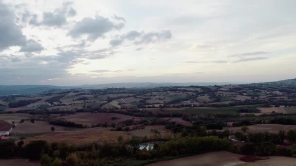 Paysage Champetre Italien Vue Arienne — Stock video