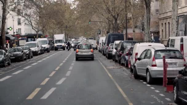 Route Paris Vue Subjective Depuis Une Voiture — Stockvideo
