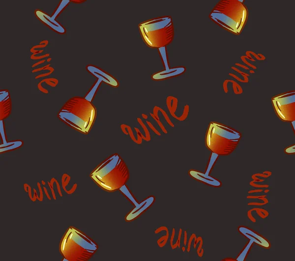 wine seamless pattern. Wine glasses. conceptual colorful alcohol drinks repeating background for web and print purpose.