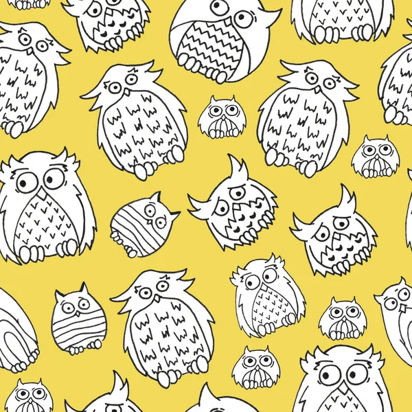 cute owl pattern. white owls for print, web or design