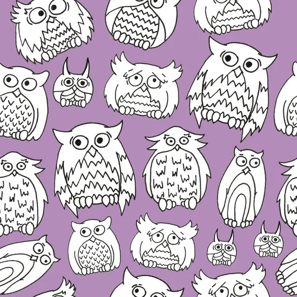 cute owl pattern. white owls for print, web or design