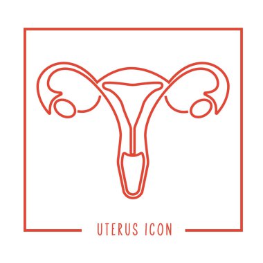 Human uterus or female reproductive sex organ clipart