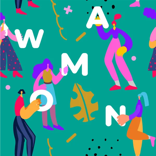 Yeşil arka planda söz sahibi kadını tutan kusursuz kadın modeli. Kutsanmış kadın destek gücü