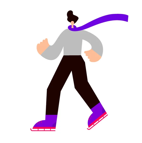 Cartoon Figure Skater Man Skating — Foto de Stock