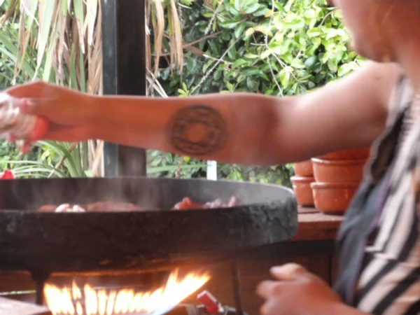 Outdoor Koken Schijf Voor Zomerpicknick — Stockfoto