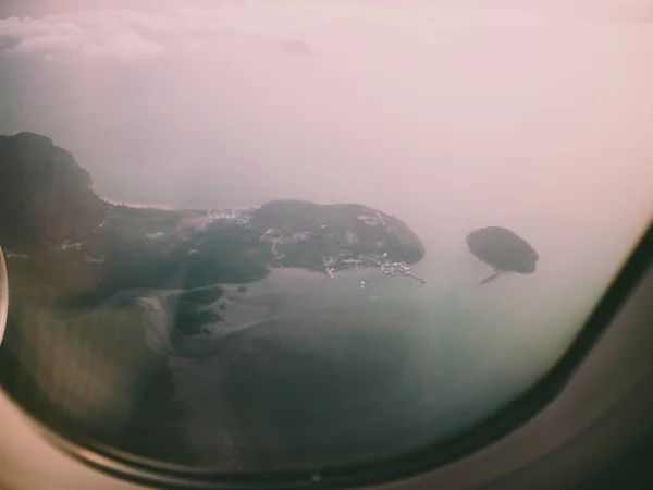 Voando Sobre Tailândia Vista Avião — Fotografia de Stock