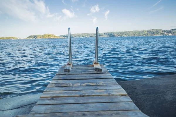 Pohled Jezero Hory Létě — Stock fotografie