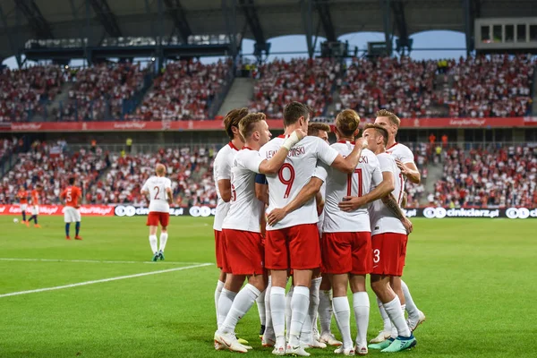 Poznaň Polsko Června 2018 Mezinárodní Fotbalové Přátelské Utkání Polsko Chile — Stock fotografie