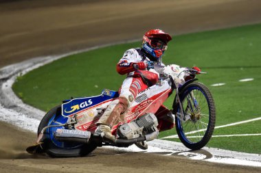 Wroclaw, Polonya - 29 Temmuz 2017: Speedway çift turnament yarış Polonya - Avustralya dünya oyunları 2017 sırasında