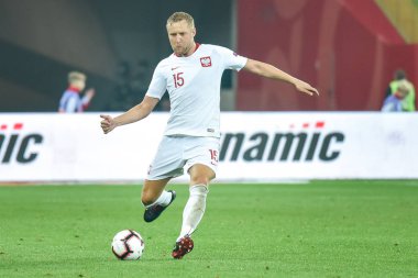 Chorzow, Polonya - 11 Ekim 2018: Futbol Milletler Ligi Lig A grubu 3 maç Polonya vs Portekiz 2:3. Resimde Kamil Glik.