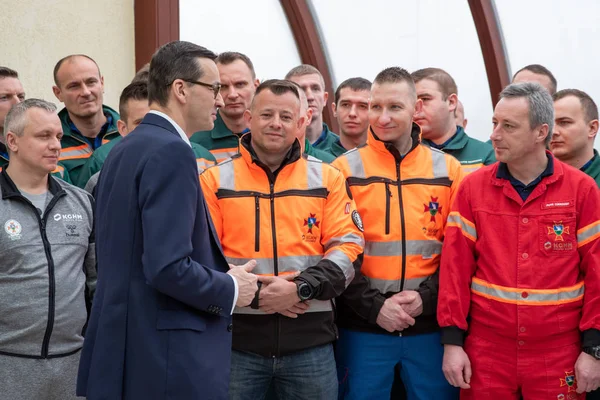 Kedeiné Légrádi Lengyelország 2019 Január Miniszterelnök Kormány Látogató Enyém Mentők — Stock Fotó