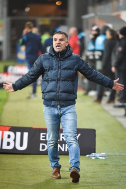 LUBIN, POLAND - NOVEMBER 04, 2018: Match Polish Lotto Ekstraklasa match between KGHM Zaglebie Lubin - Korona Kielce 0:1.  Gino Lettier