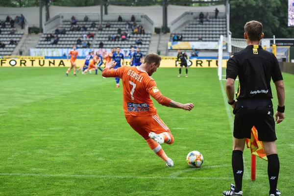 Legnica Polónia Junho 2020 Match Polish Football Fortuna Liga Entre — Fotografia de Stock