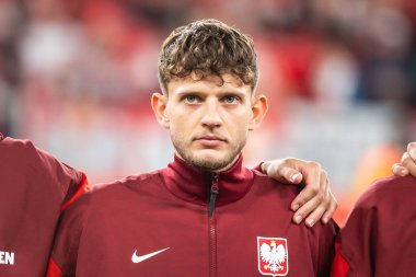 CHORZOW; POLAND - 7 Eylül 2025: FIFA 2026 elemeleri. Futbol maçı Polonya 'ya karşı Finlandiya. Sebastian Szymanski