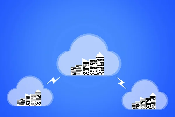 Concetto di cloud computing — Foto Stock