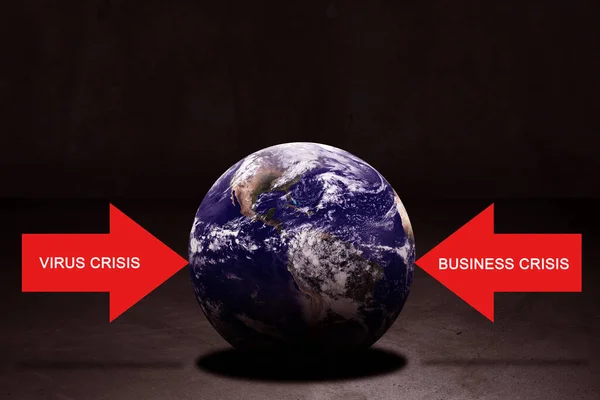 World crisis concept, virus outbreak and business crisis, Elements of this image furnished by NASA