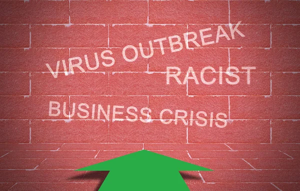 Concepto Crisis Mundial Brote Virus Crisis Empresarial —  Fotos de Stock