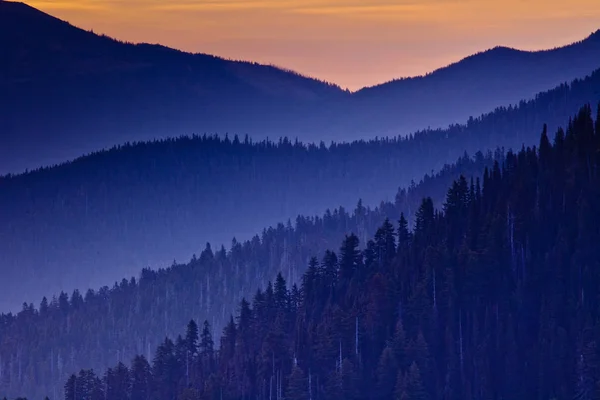 Puesta de sol sobre Hurricane Ridge, Parque Nacional Olímpico, Estado de Washington, EE.UU. —  Fotos de Stock