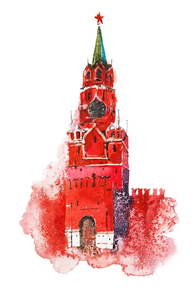 スパスカヤ塔モスクワクレムリン。ロシア赤の広場 — ストック写真