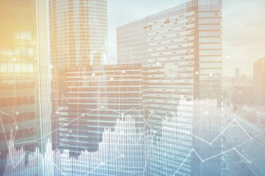 İş çizelgeleri ve finans bölgesine Çift Kişilik explosure.