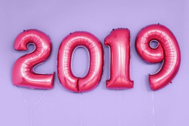Yılbaşı yeni yıl 2019 balon numaraları. Kutlama, tatil.