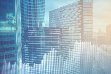 İş çizelgeleri ve finans bölgesine Çift Kişilik explosure.