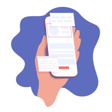 Akıllı telefon gösteren ekran, Smartphone ekran tutan el.