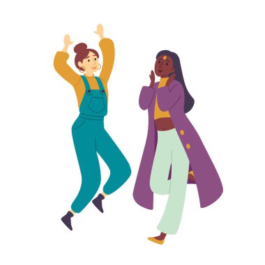 Zevk kızlar parti genç güzel kadın dans dans.