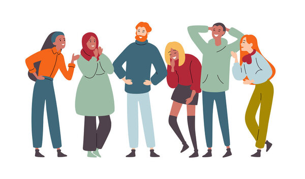 Группа разнообразных счастливых людей мутиэтнических, смеющихся и веселых вместе
.