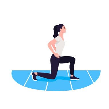 Fit kadın egzersiz. ısınma. Kız spor yapmak, egzersiz.