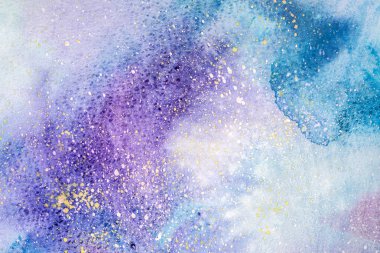 İllüstrasyon soyut suluboya el boyalı. Renkli lekeleri arka plan doku