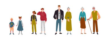 Bir çift insan. Çocuklar, çocuklar, erkek kardeş, kız kardeş, torunlar, büyükanne ve büyükbabalar.