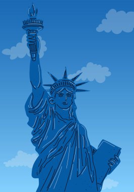 Close up of the statue of liberty, New York City. clipart