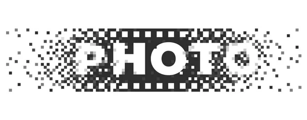 Foto logotipo analógico digital e filme fotografia logotipo — Vetor de Stock